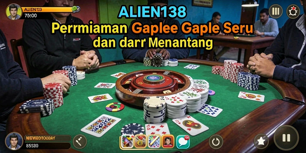 Tampilan gameplay seru dan mendebarkan dari ALIEN138 ketika bermain Gaple.