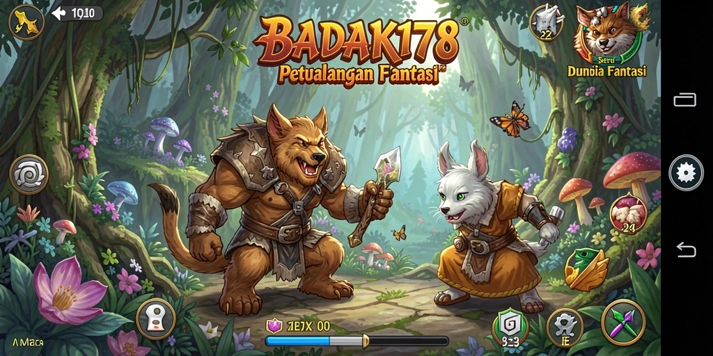 Tampilan gameplay BADAK178 dengan petualangan menegangkan di dunia fantasi.