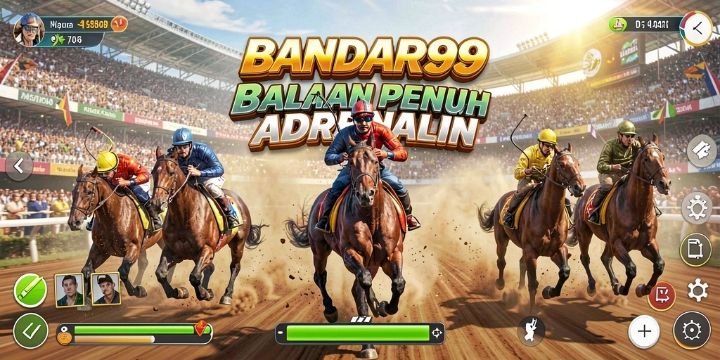 Tampilan gameplay BANDAR99 yang menegangkan saat balapan.