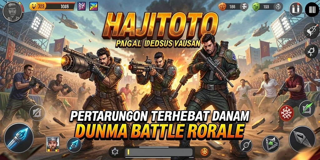 Gameplay menegangkan dalam pertarungan Battle Royale HAJITOTO.