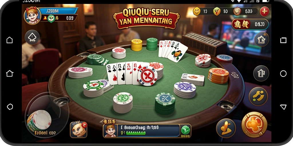 Tampilan menarik dari gameplay QiuQiu di J200M.