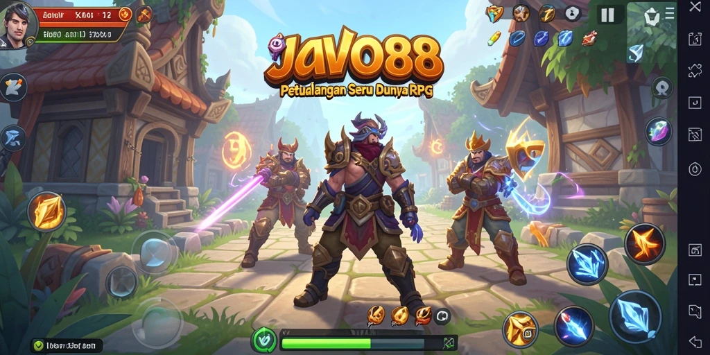 Tampilan menakjubkan dari gameplay RPG JAVO88 yang mengesankan.