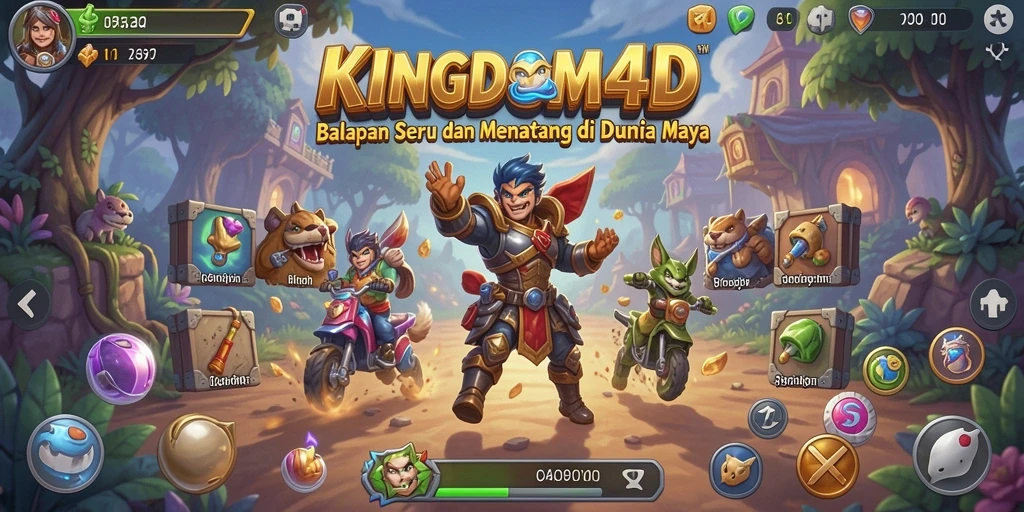 Tampilan gameplay KINGDOM4D yang memukau dengan balapan yang seru
