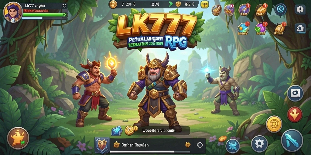 Screenshot gameplay LK777 menampilkan pertempuran RPG yang seru dan mendebarkan.