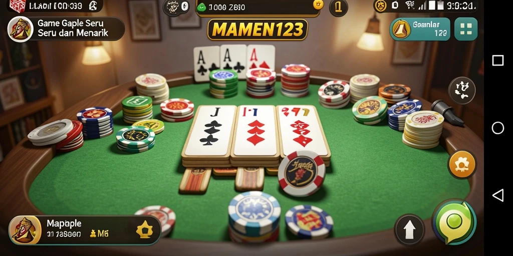 Tampilan gameplay seru MAMEN123 yang penuh warna.