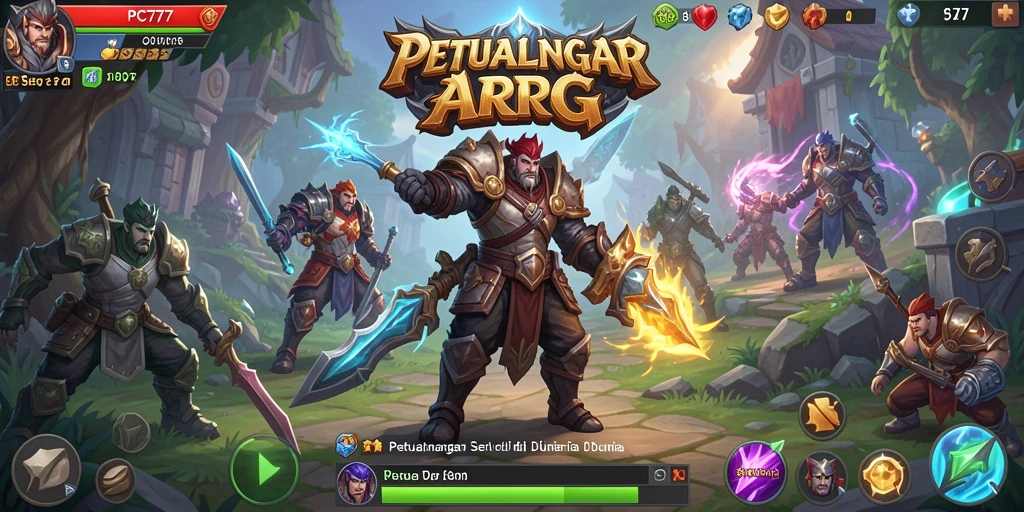 Screenshot menampilkan aksi berani karakter dalam dunia ARPG.