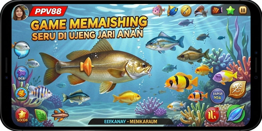 Tangkapan layar gameplay PPV88 dengan suasana memancing yang realistis.