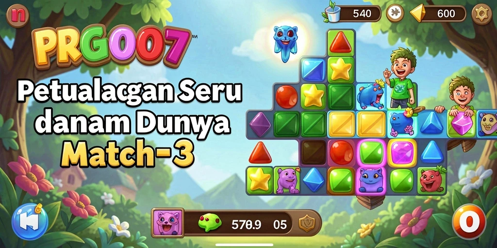 Gameplay seru PRG007 dengan tantangan Match-3 yang menarik.