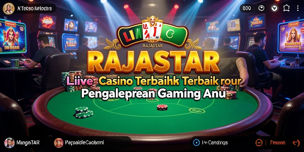 Tampilan permainan Live Casino yang seru dan interaktif di RAJASTAR.