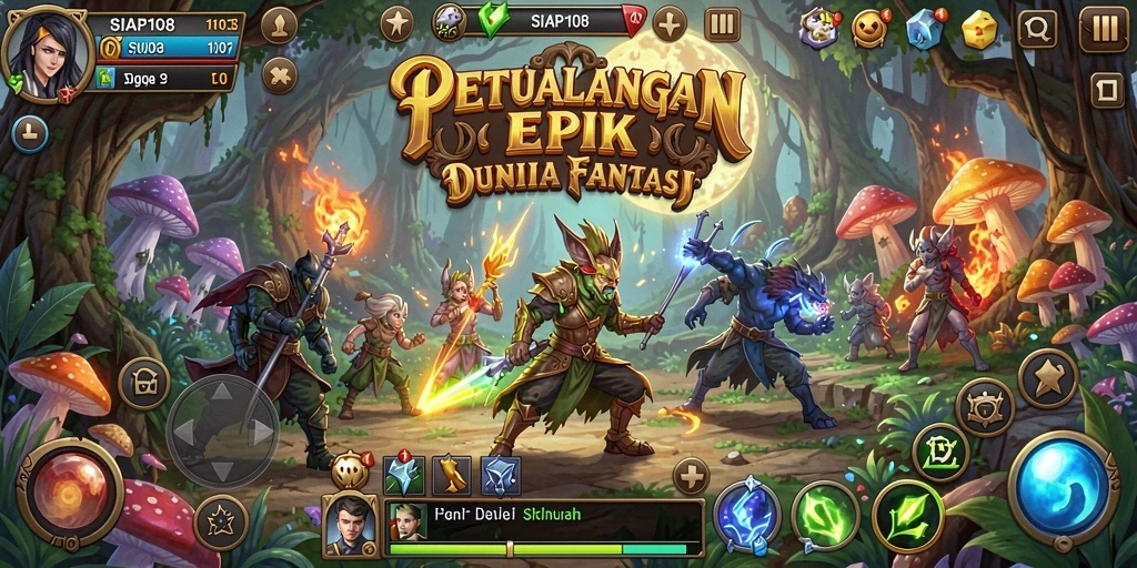 Gameplay SIAP108 menampilkan pertempuran epik di dunia RPG.