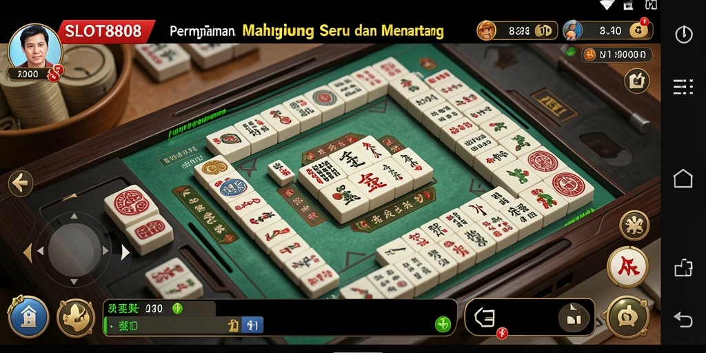 Tampilan menarik dari gameplay Mahjong di SLOT8808.