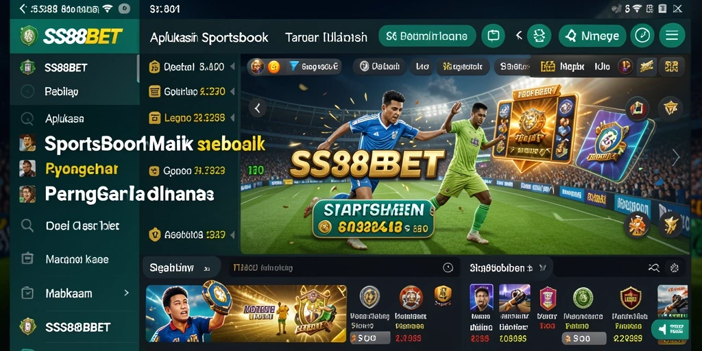 Screenshot SS88BET menunjukkan tampilan menarik dan fitur lengkap untuk taruhan olahraga.