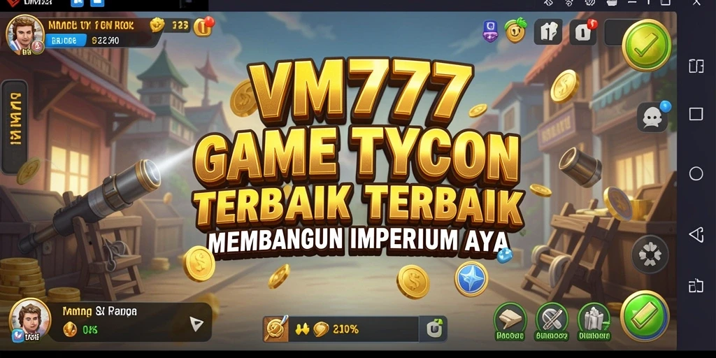 Tampilan gameplay menarik yang menunjukkan pembangunan bisnis Tycoon.